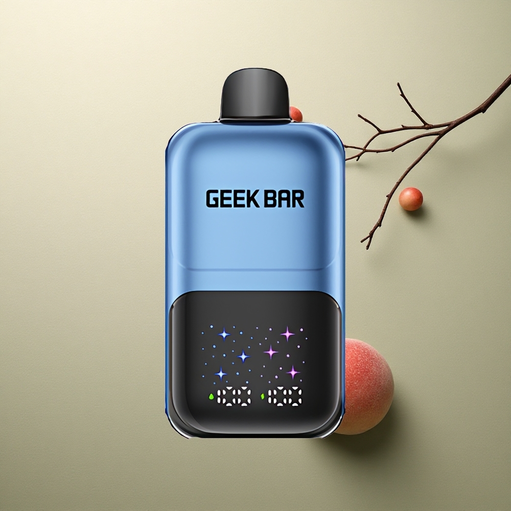 GEEK BAR 2GO 20ml 50000 Puffs Durazno  Bayas con Pantalla Interactiva y Niveles Ajustables