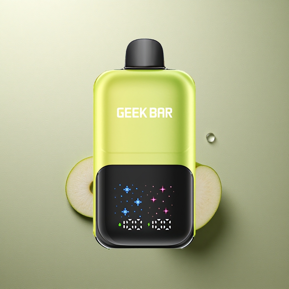 GEEK BAR 2GO 20ml 50000 Puffs Manzana Ácida Helada con Pantalla Interactiva y Sabores Ajustables