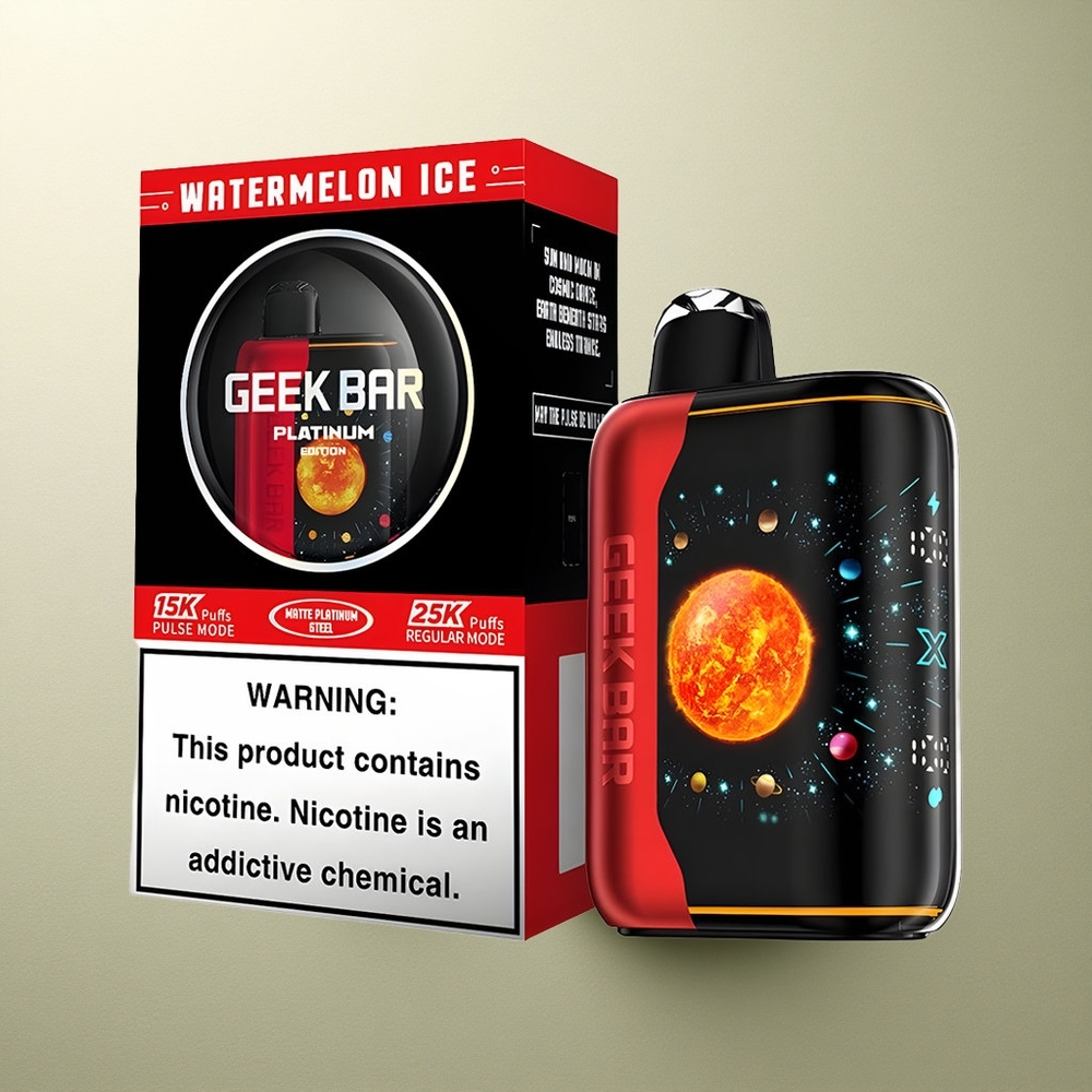 GEEK BAR Platinum Edition 25000 Puffs Sandía Hielo con 2 Nicotina y Carga Rápida