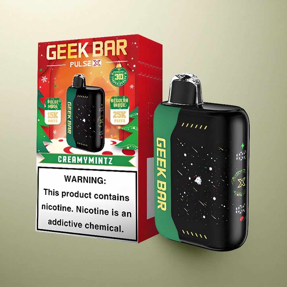 GEEK BAR Pulse X 25000 Puffs Barra Geek Navideña Edición Especial con 18mL y USB Tipo-C