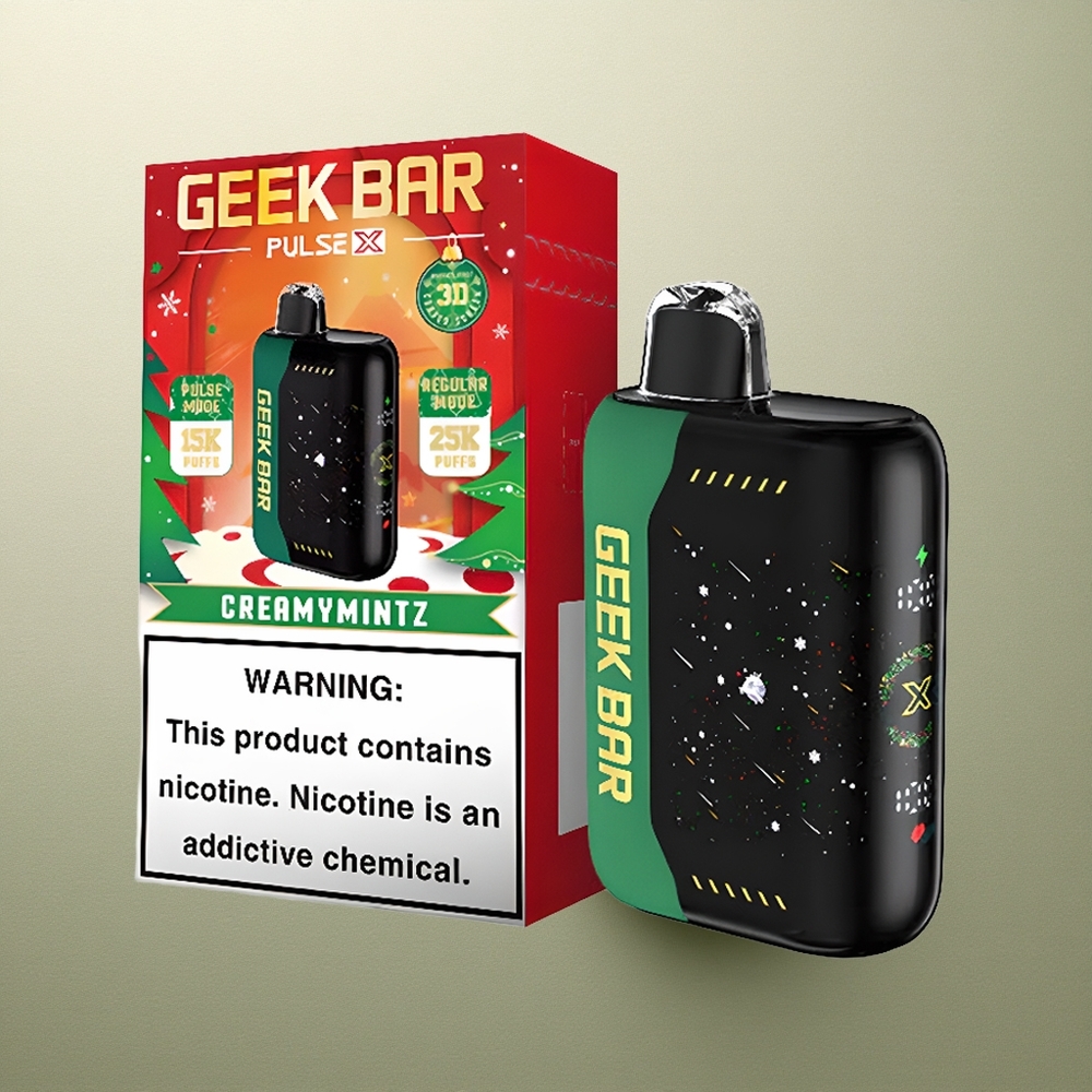 GEEK BAR Pulse X 25000 Puffs Barra Geek Navideña Edición Especial con 18mL y USB Tipo-C