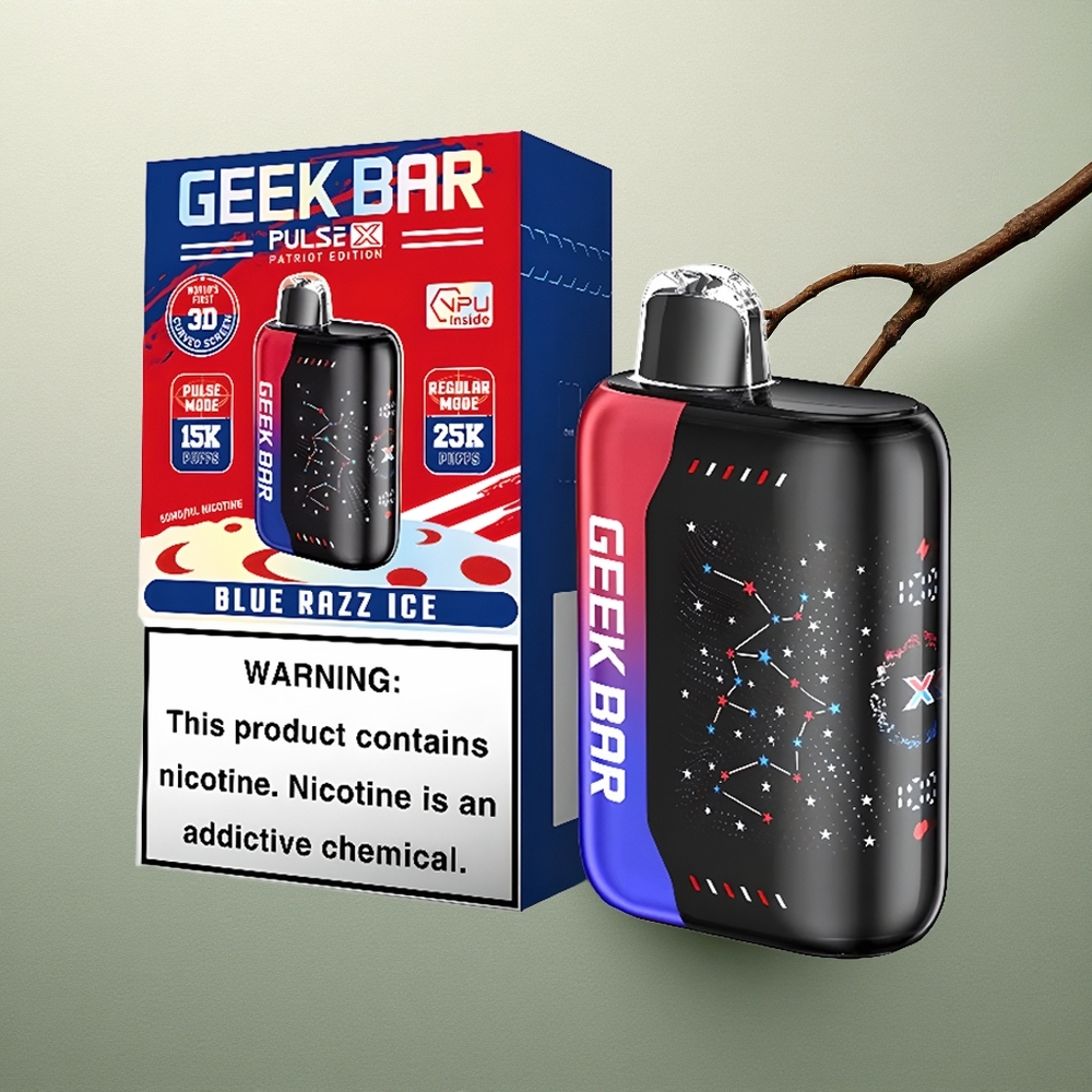GEEK BAR Pulse X 25000 Puffs Edición Patriota 18mL Pantalla Curva 3D