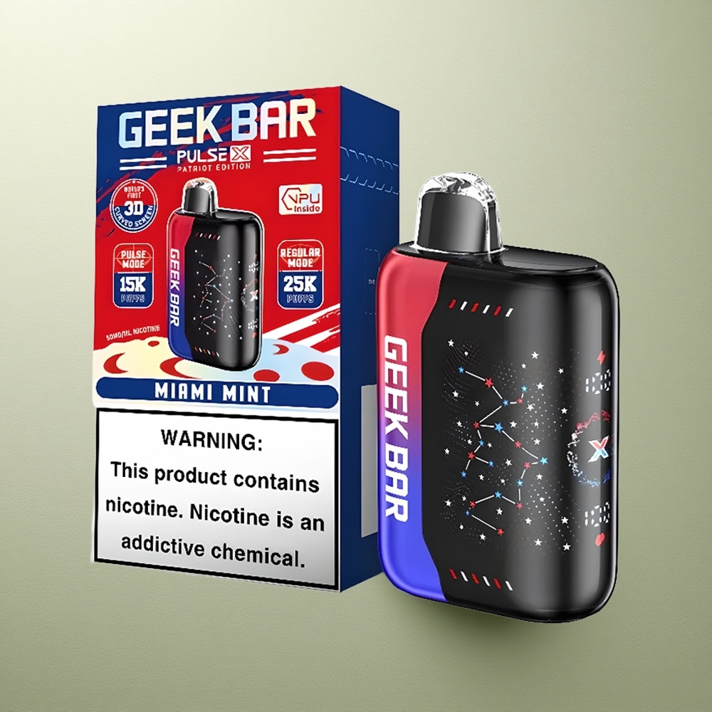 GEEK BAR Pulse X 25000 Puffs Edición Patriota 18mL Pantalla Curva 3D
