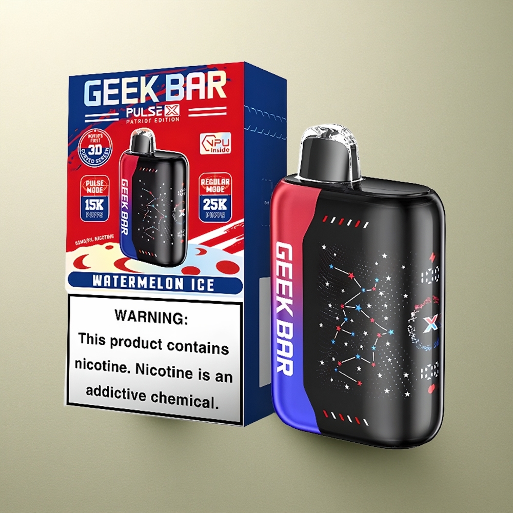 GEEK BAR Pulse X 25000 Puffs Edición Patriota 18mL Pantalla Curva 3D