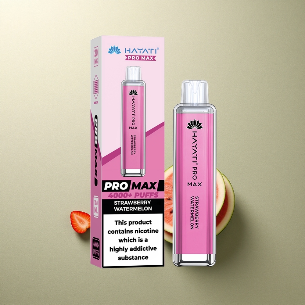 Hayati Pro Max 4000 Puffs Fresa Sandía Dual Mesh 1400mAh Recargable