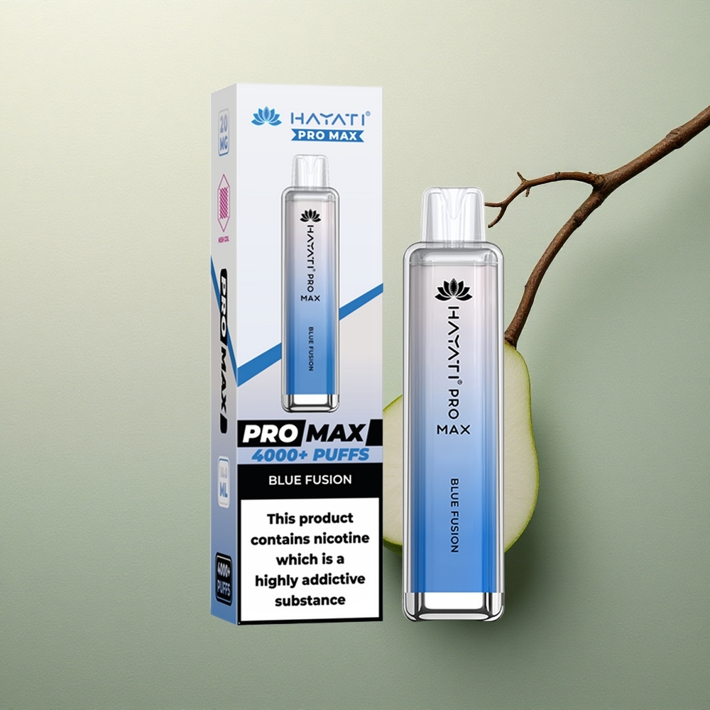 Hayati Pro Max 4000 Puffs Fusión Azul Recargable LED Dual Mesh
