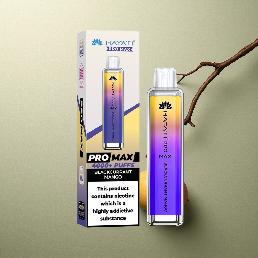 Hayati Pro Max 4000 Puffs Grosella Negra Mango Dual Mesh Recargable