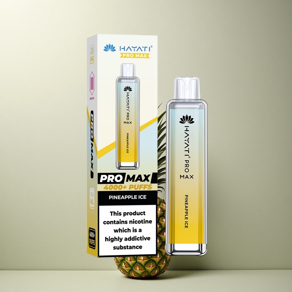 Hayati Pro Max 4000 Puffs Helado de Piña 5 Dual Mesh Recargable