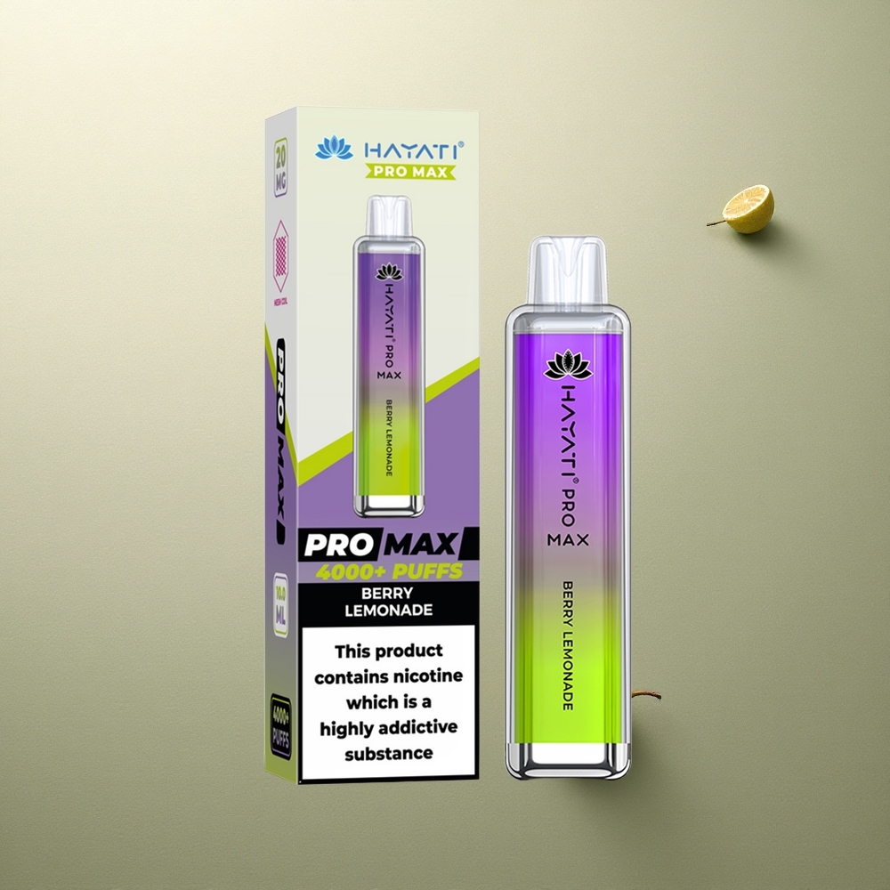 Hayati Pro Max 4000 Puffs Limón Frambuesa 2ml Recargable 5