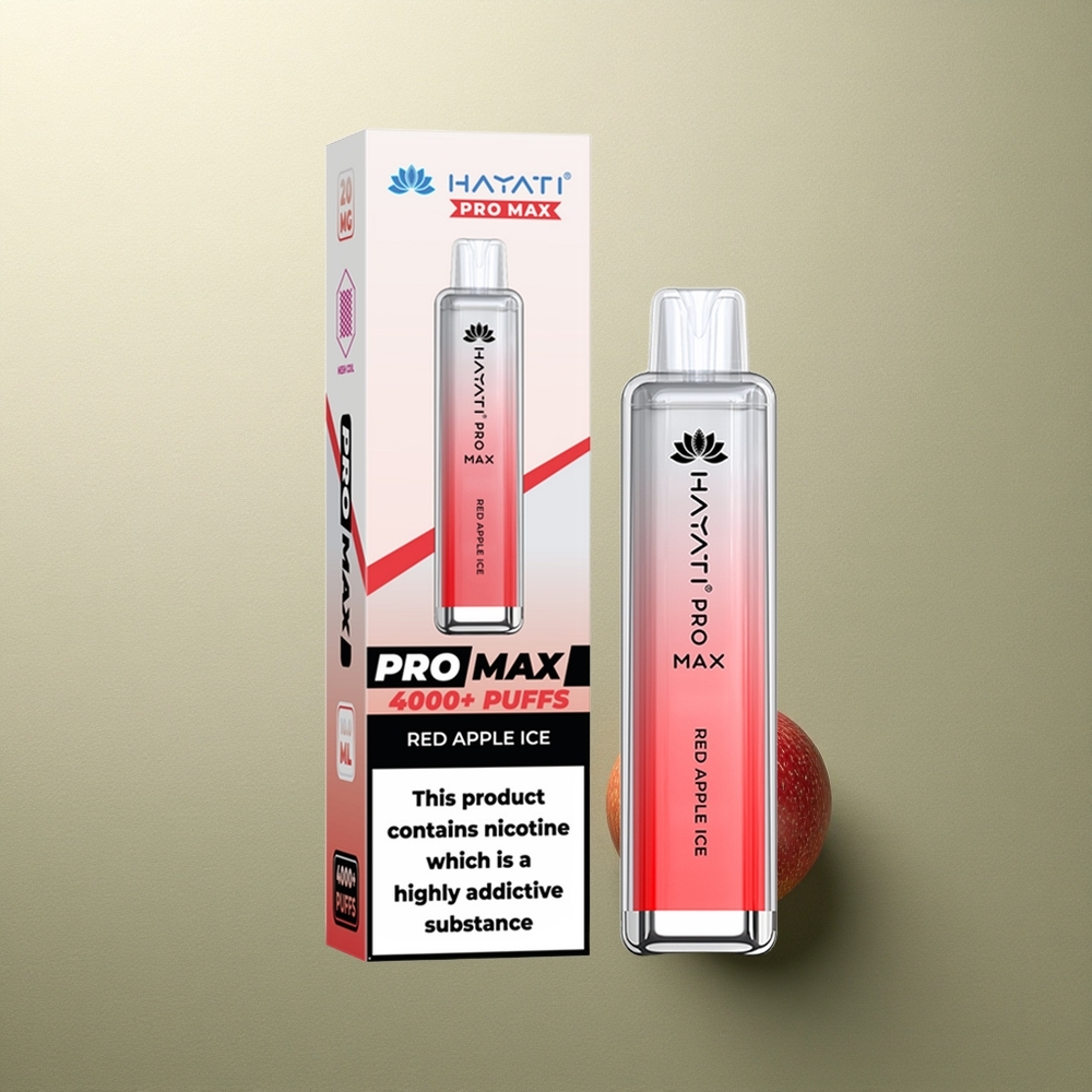 Hayati Pro Max 4000 Puffs Manzana Roja Hielo Dual Coil 2ml