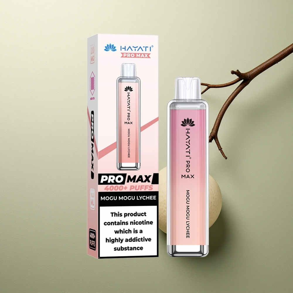 Hayati Pro Max 4000 Puffs Mogu Mogu Lychee 5 Resistencia Dual Bobina 1400mAh