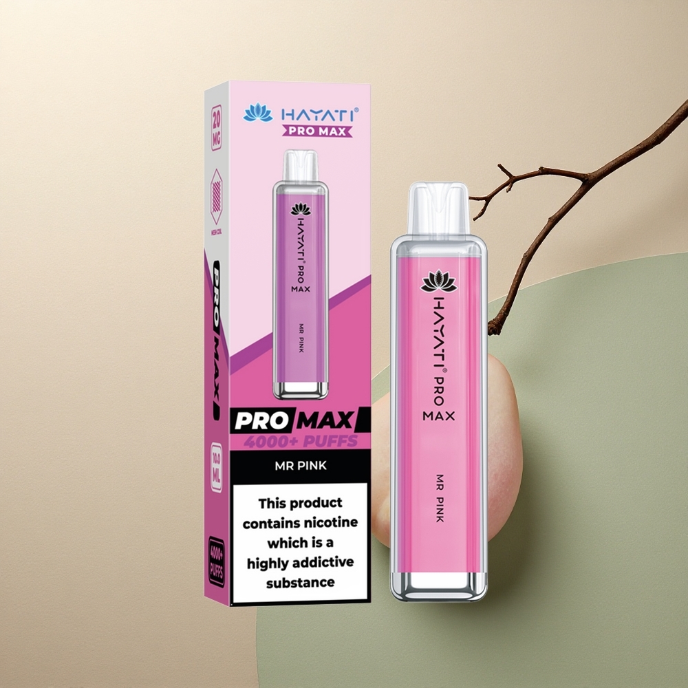 Hayati Pro Max 4000 Puffs Señor Rosa Recargable 2ml/10ml 5 Nicotina