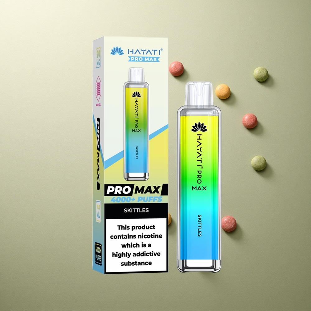 Hayati Pro Max 4000 Puffs Skittles Recargable 1400mAh Cristal