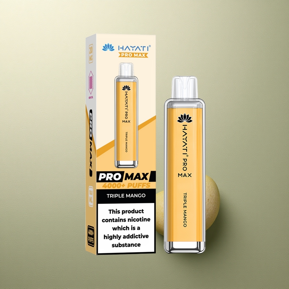 Hayati Pro Max 4000 Puffs Triple Mango Doble Resistencia Recargable