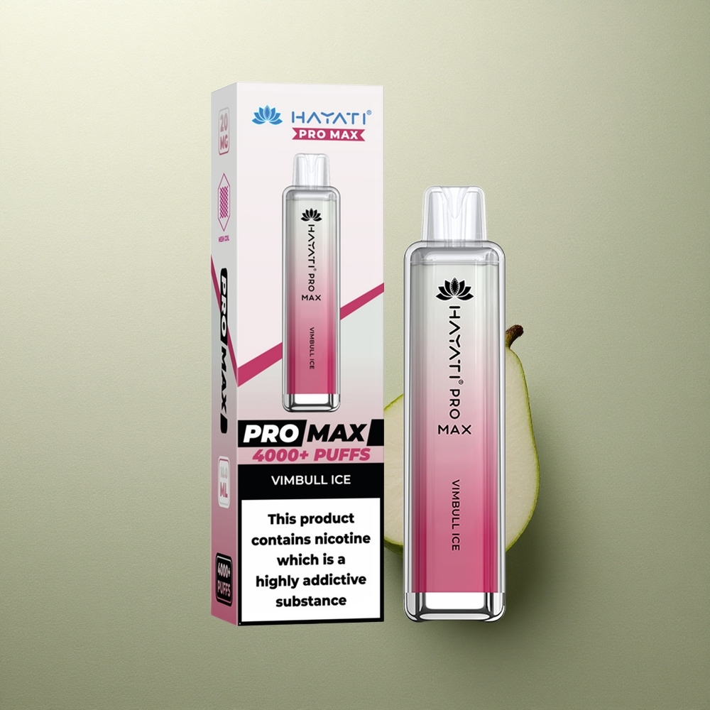 Hayati Pro Max 4000 Puffs Vimbull Hielo Doble Bobina Recargable