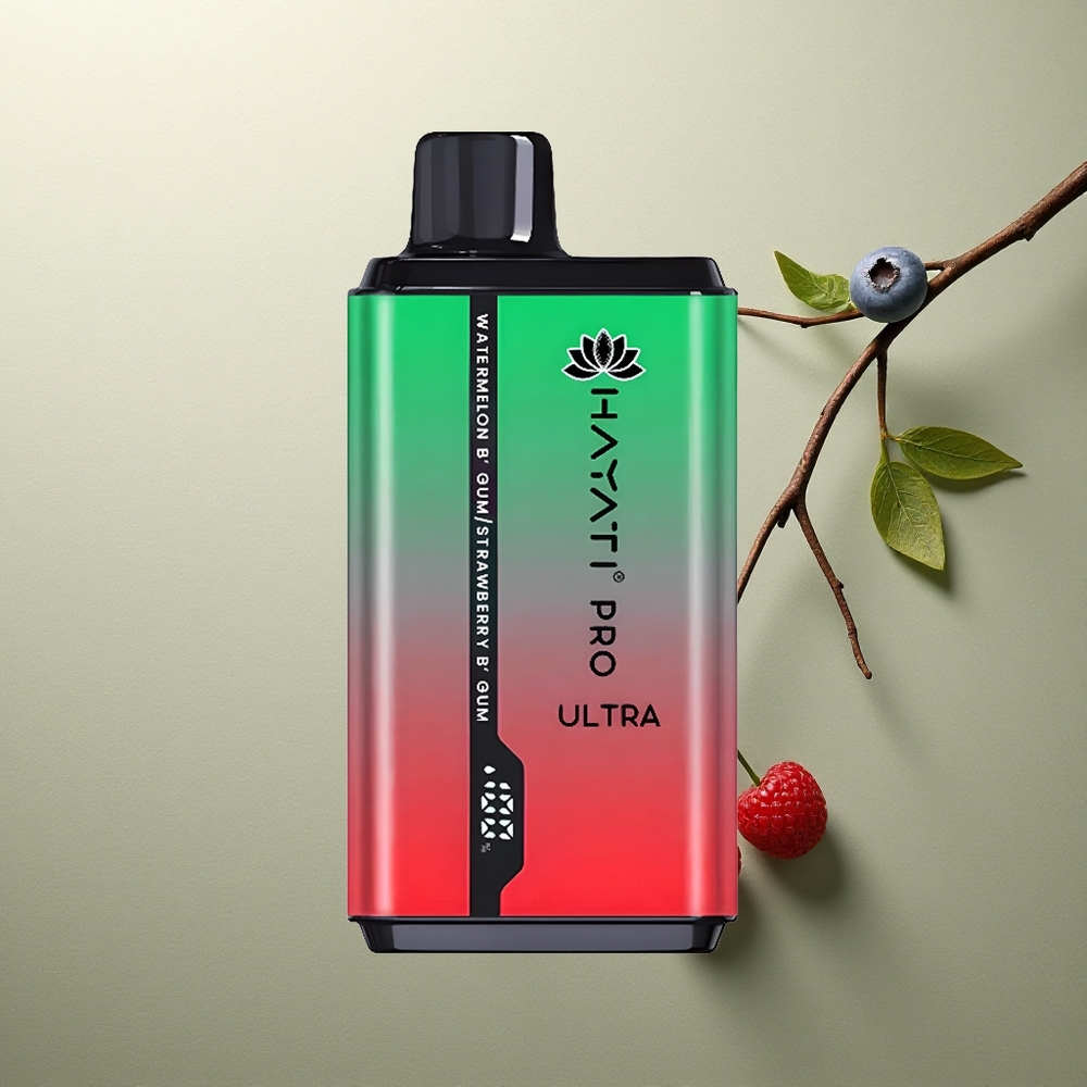 Hayati Pro Ultra 15000 Puffs Arándano Frambuesa Cereza Limón  Arándano con 850mAh y 2 de Nicotina