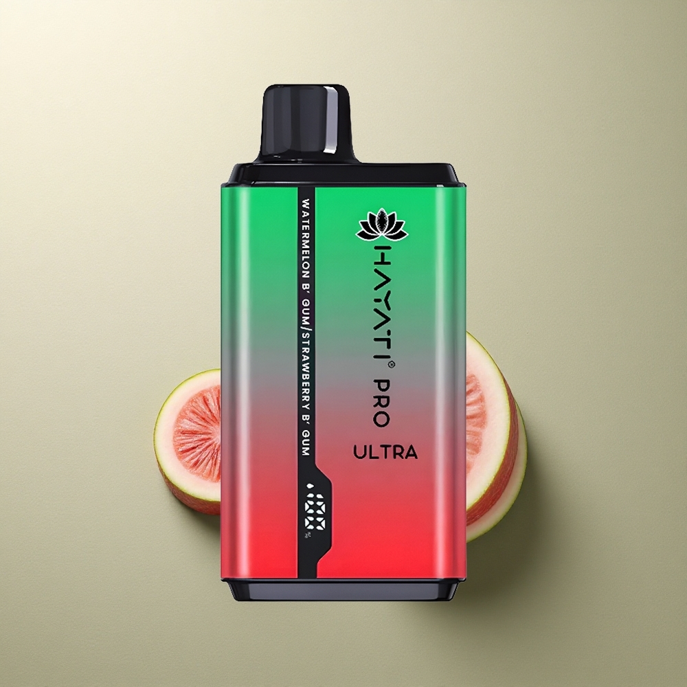 Hayati Pro Ultra 15000 Puffs Chicle de Sandía y Fresa con 850mAh y 2 de Nicotina