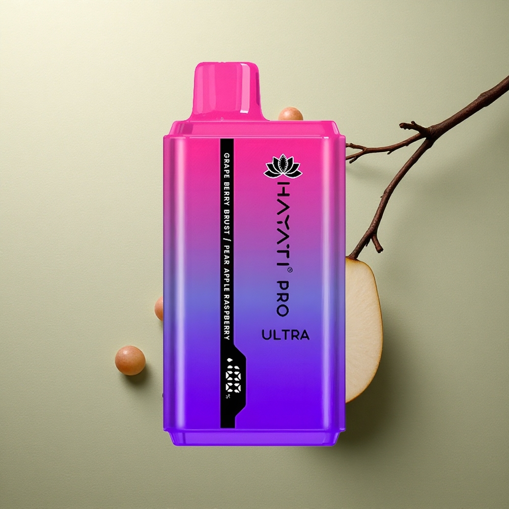 Hayati Pro Ultra 15000 Puffs Explosión de Uva Baya Pera Manzana Frambuesa 850mAh 24ml
