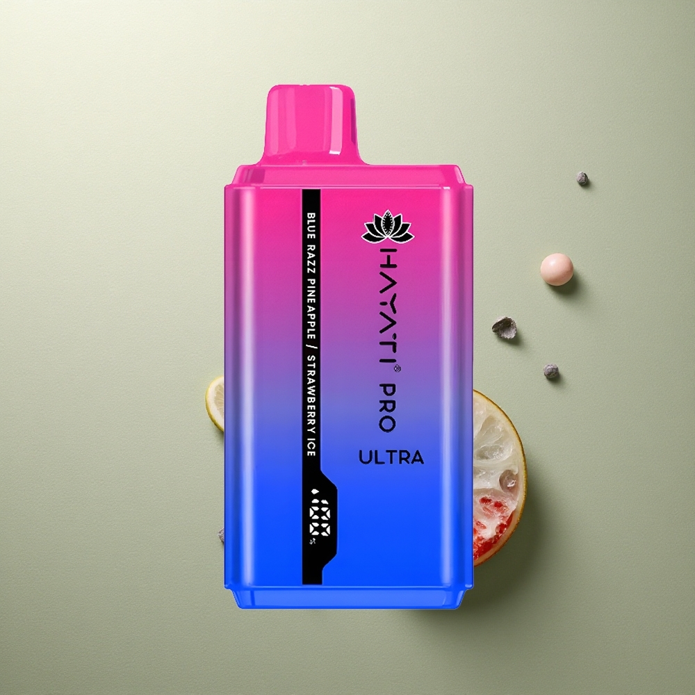 Hayati Pro Ultra 15000 Puffs Fresa Piña Azul Hielo con 850mAh y 2 de Nicotina