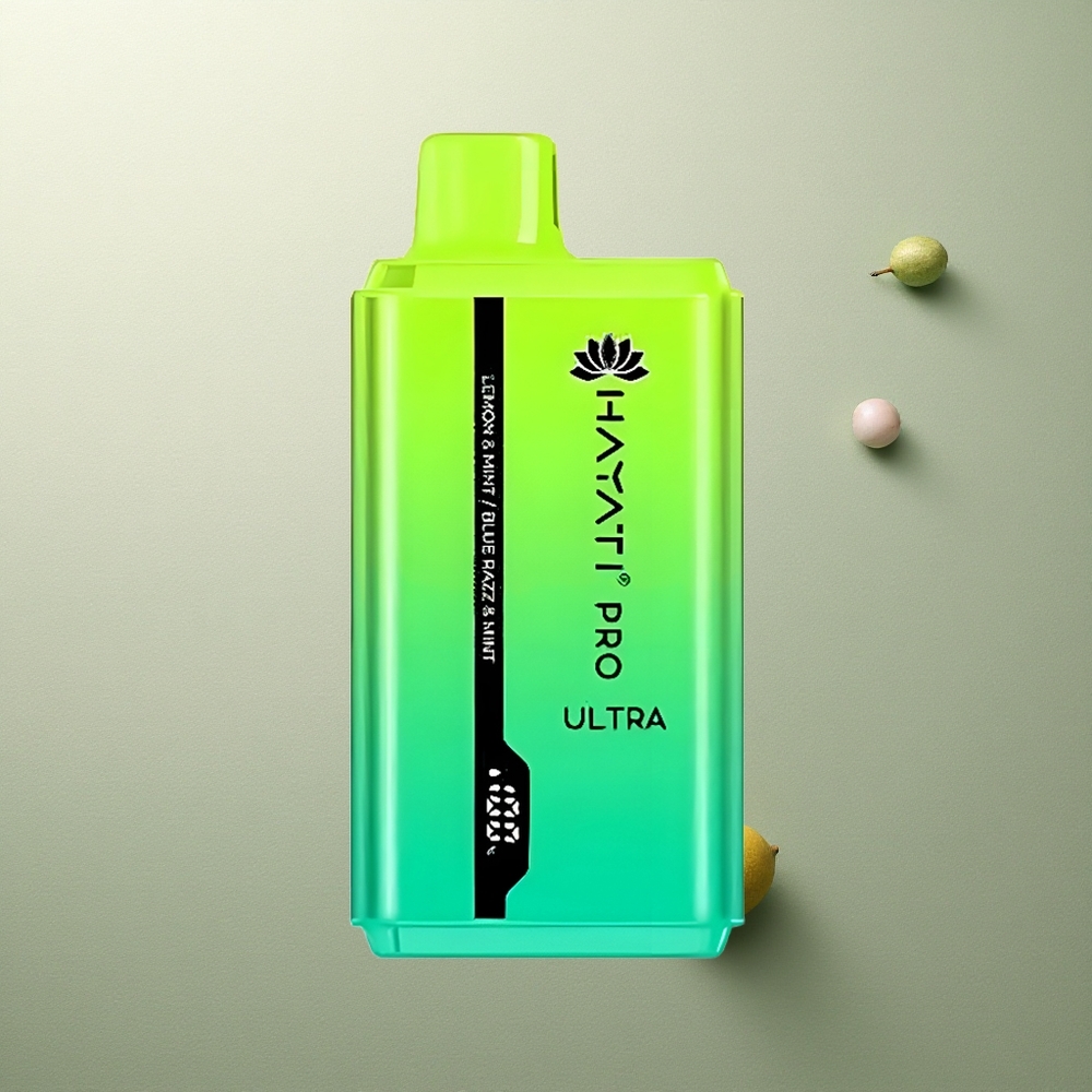 Hayati Pro Ultra 15000 Puffs Limón  Menta Azul Frambuesa  Menta con 49 Sabores y 850mAh