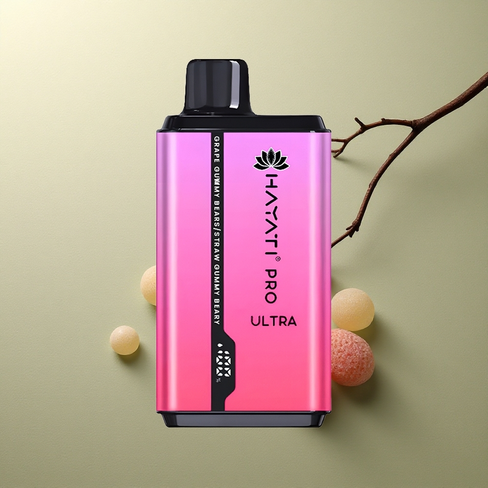 Hayati Pro Ultra 15000 Puffs Osito de Goma Uva Osito de Goma Fresa 850mAh 24ml 2
