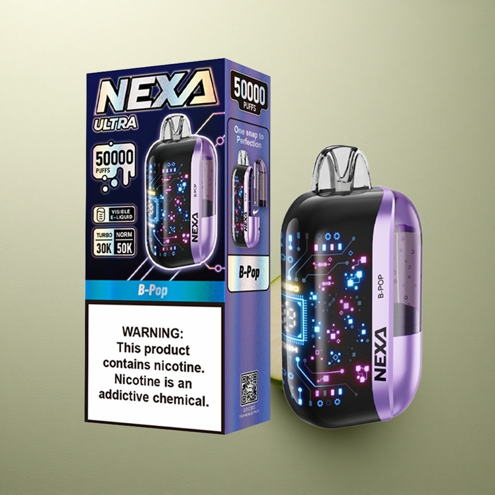 NEXA Ultra 50000 Puffs B-Pop 20ml 5 Pantalla Curva 3D