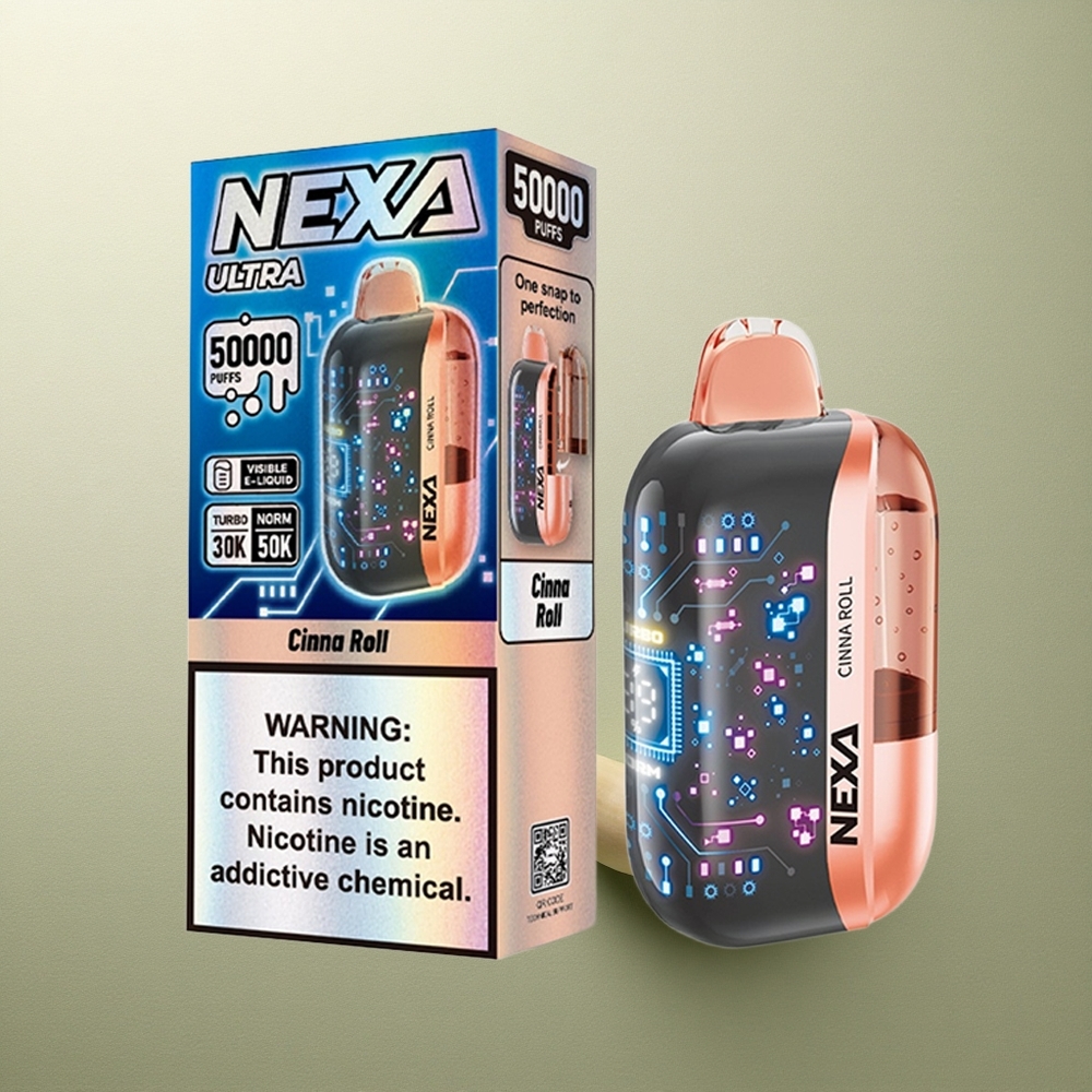 NEXA Ultra 50000 Puffs Cinna Roll 20ml 5 Pantalla Curva