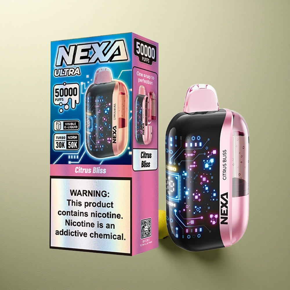 NEXA Ultra 50000 Puffs Felicidad Cítrica 20ml Pantalla Curva