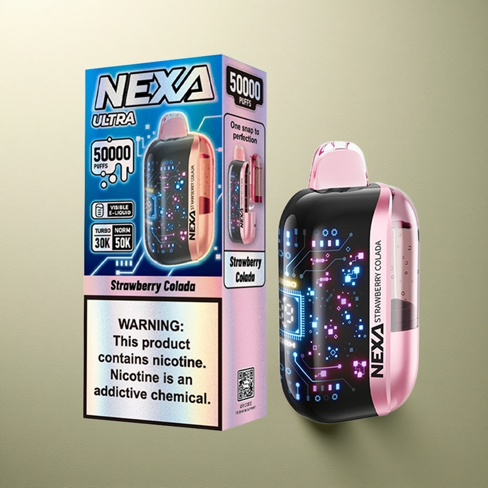 NEXA Ultra 50000 Puffs Fresa Colada 20ml Pantalla 3D
