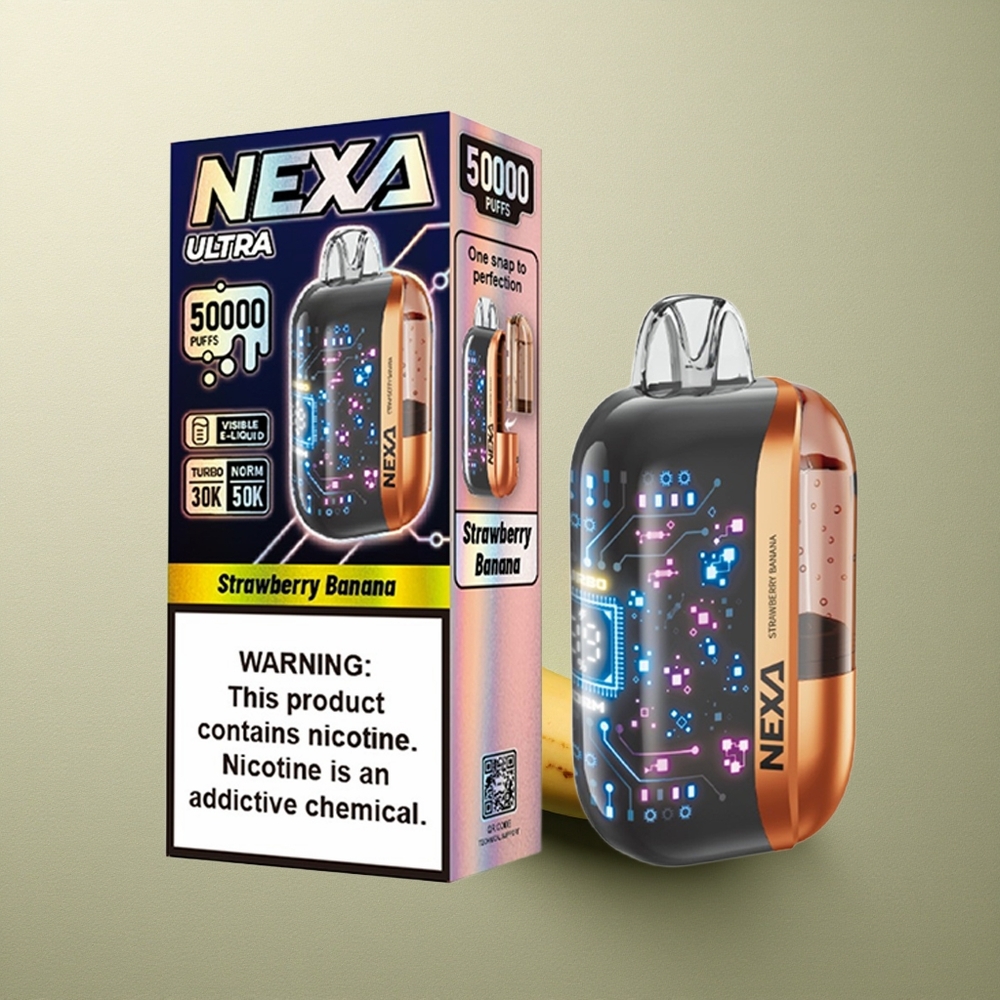 NEXA Ultra 50000 Puffs Fresa Plátano 20ml 5 Dual Mesh