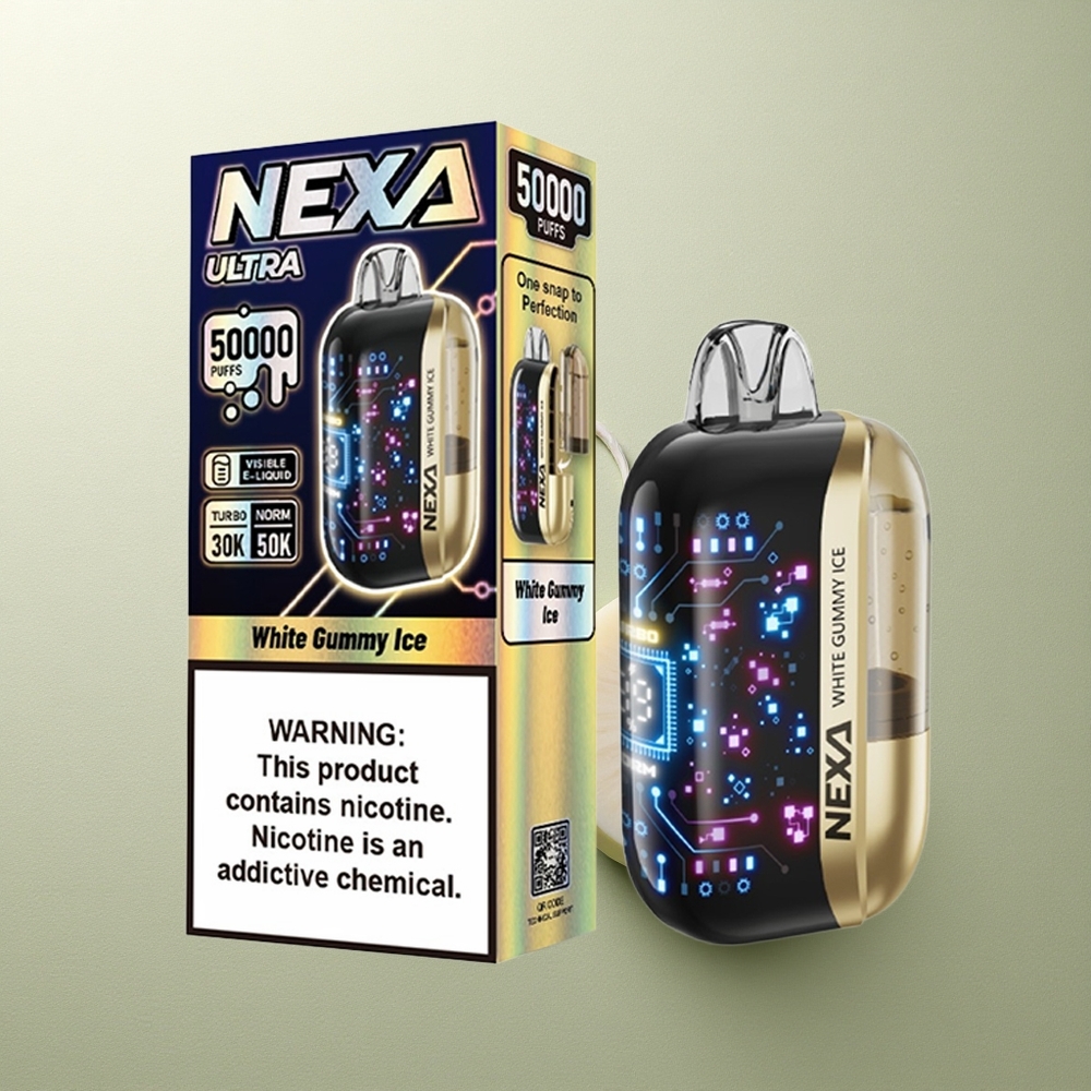 NEXA Ultra 50000 Puffs Gominola Blanca Hielo 20ml 5 Dual Mesh