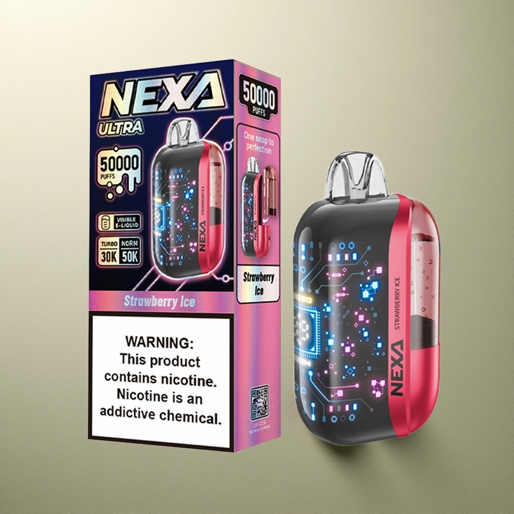 NEXA Ultra 50000 Puffs Helado de Fresa 20ml Pantalla 3D