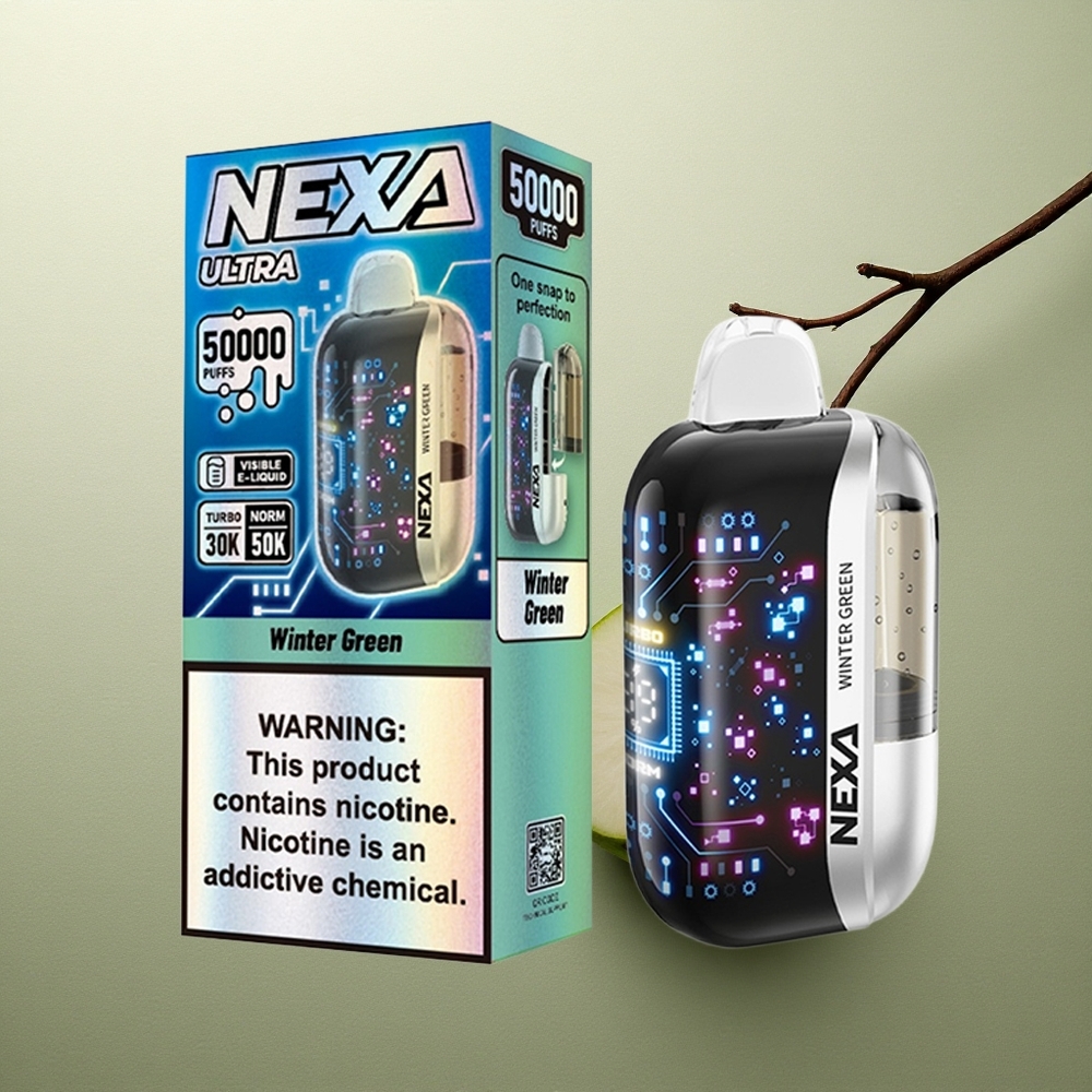 NEXA Ultra 50000 Puffs Invierno Verde 50K - 20ml Pantalla Curva 3D