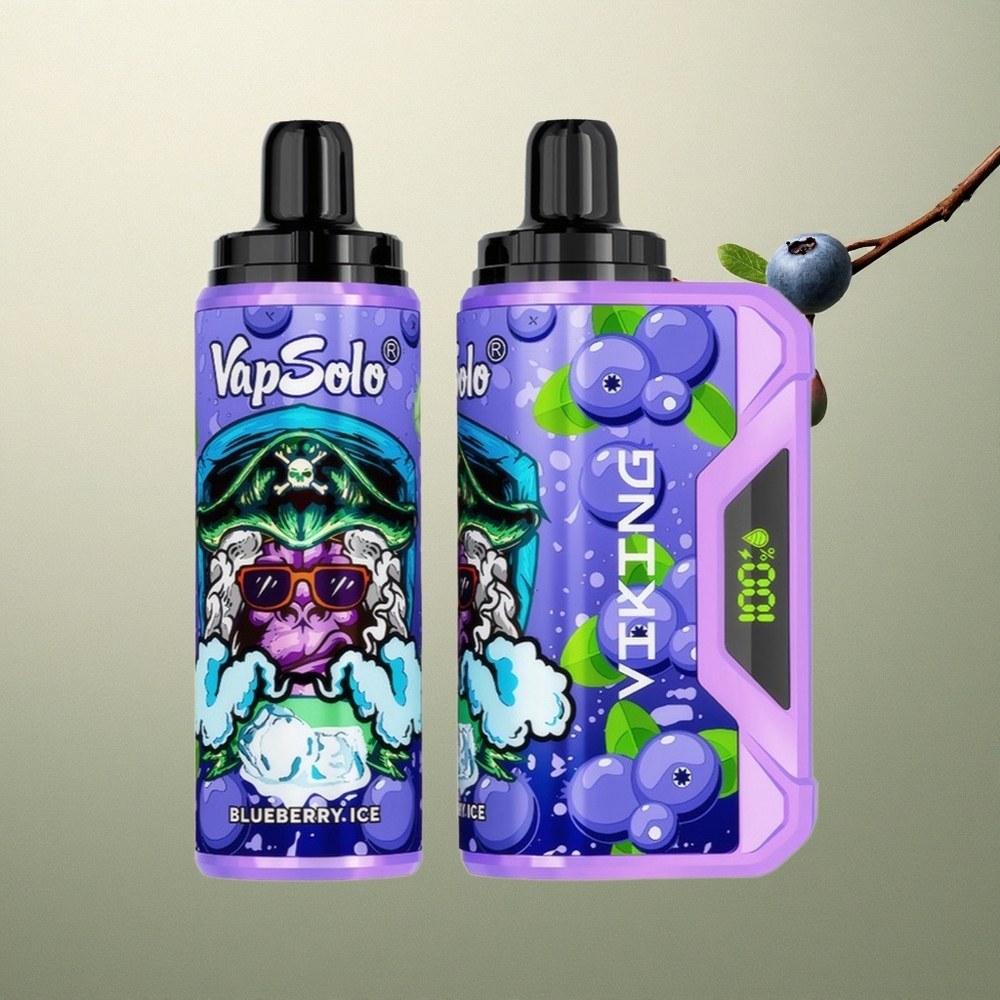VapSolo VIKING 12000 Puffs Arándano Azul 22ml Tipo-C