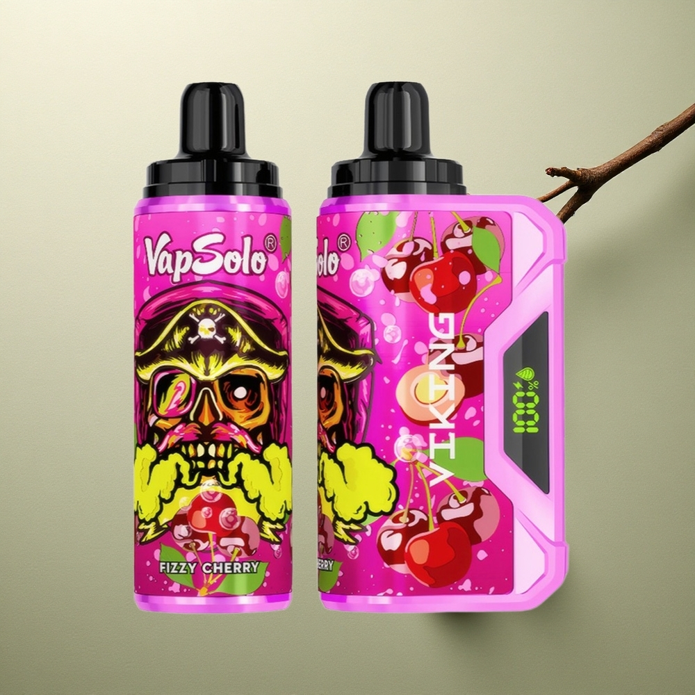 VapSolo VIKING 12000 Puffs Cereza Efervescente 22ml Tipo-C