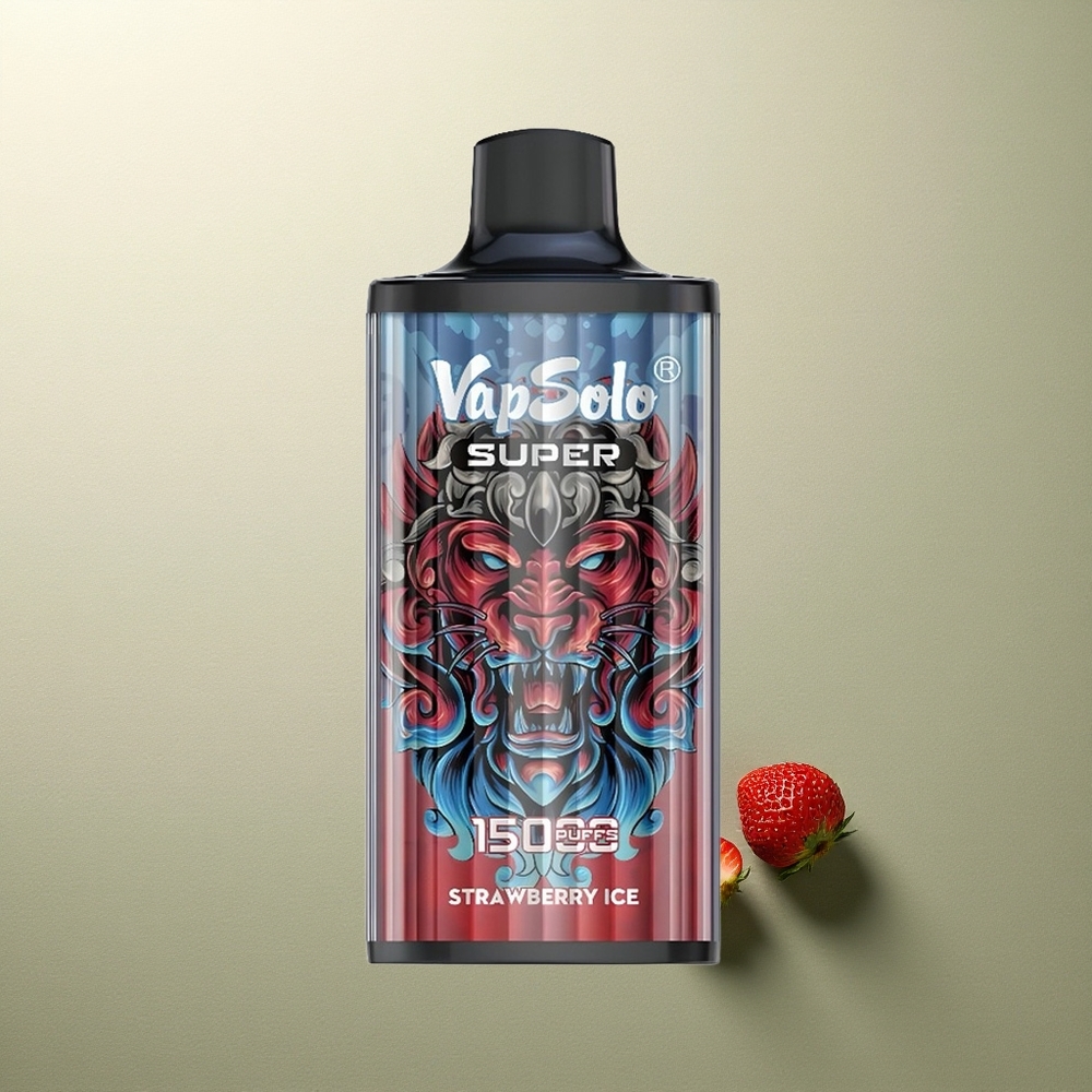 Vapsolo Super 15000 Puffs Fresa Helada 40ml 850mAh Tipo-C