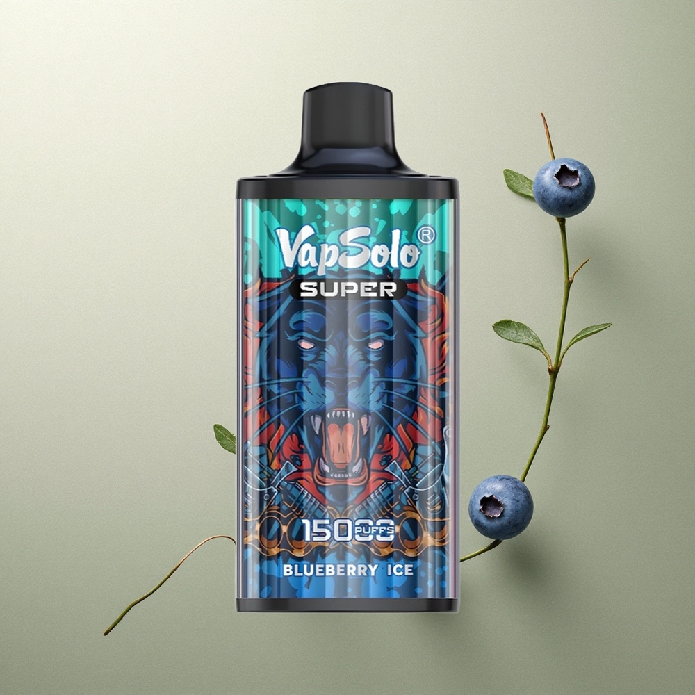 Vapsolo Super 15000 Puffs Helado de Arándano 40ml 850mAh Tipo-C