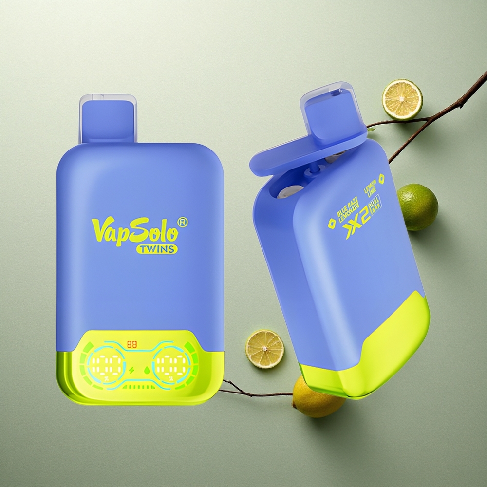 Vapsolo Twins 20000 Puffs Limonada Azul Frambuesa  Lima Limón 40ml Tipo-C Doble Tanque
