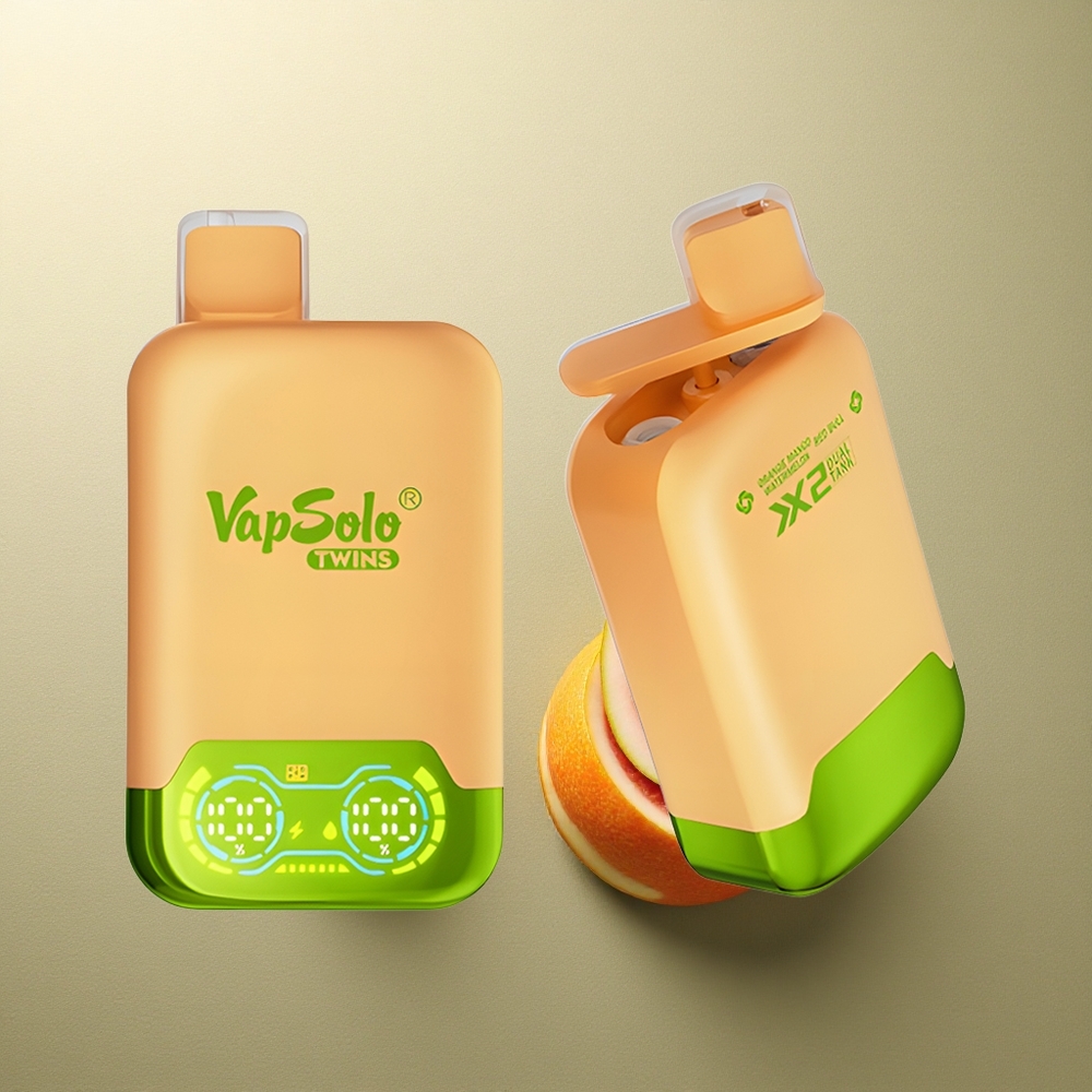 Vapsolo Twins 20000 Puffs Naranja Mango Sandía  Red Bull con 40ml de Líquido y Doble Tanque