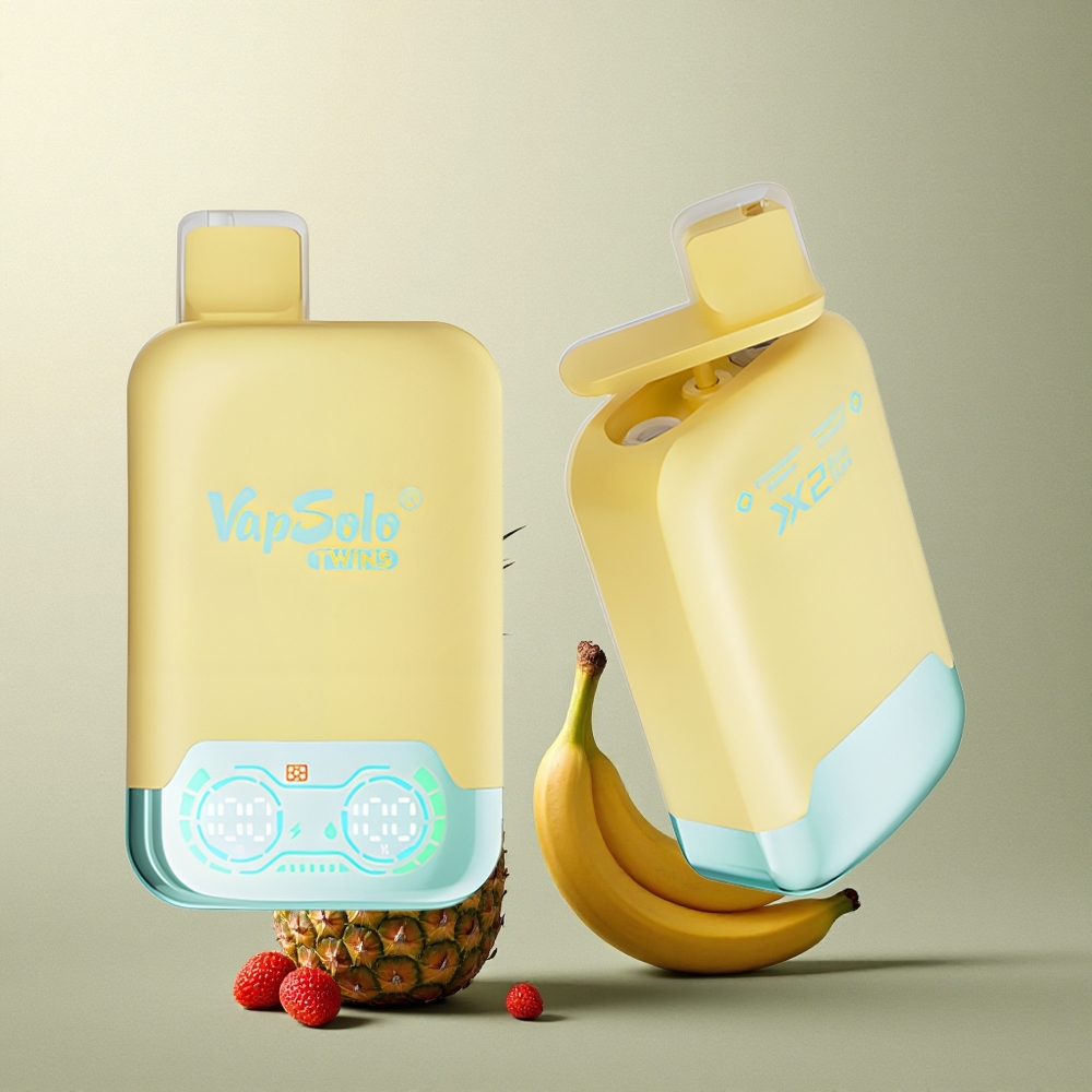 Vapsolo Twins 20000 Puffs Piña Coco  Fresa Plátano 40ml 20mg/ml Tipo-C