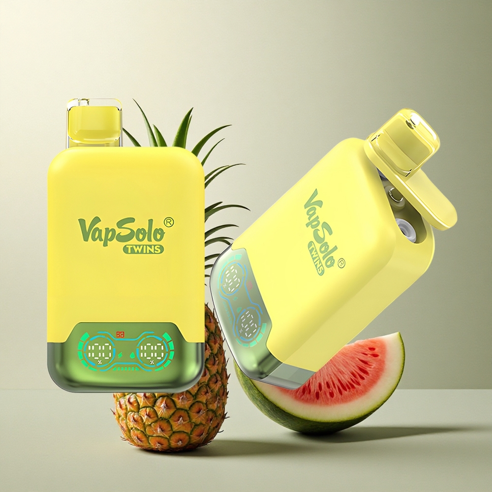 Vapsolo Twins 20000 Puffs Piña Coco  Sandía Hielo con 40 ml y Tipo-C