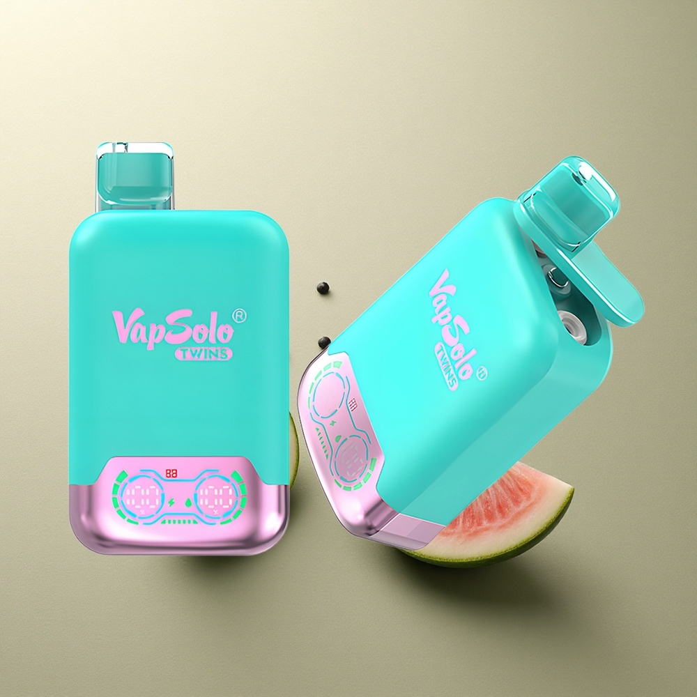 Vapsolo Twins 20000 Puffs Triple Melón  Frambuesa Sandía con 40 ml y 2 Tanques