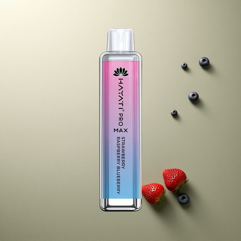 Hayati Pro Max 4000 Puffs Fresa Frambuesa Arándano Dual Mesh 1400mAh Recargable