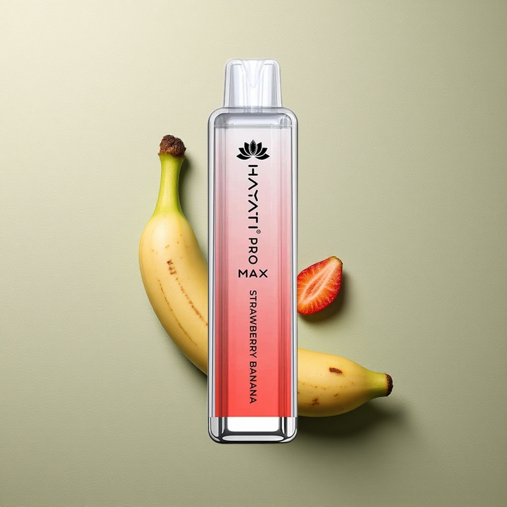 Hayati Pro Max 4000 Puffs Fresa Plátano Dual Mesh Recargable