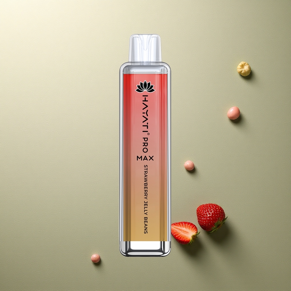 Hayati Pro Max 4000 Puffs Fresas en Gelatina Recargable 2ml 5 Nicotina