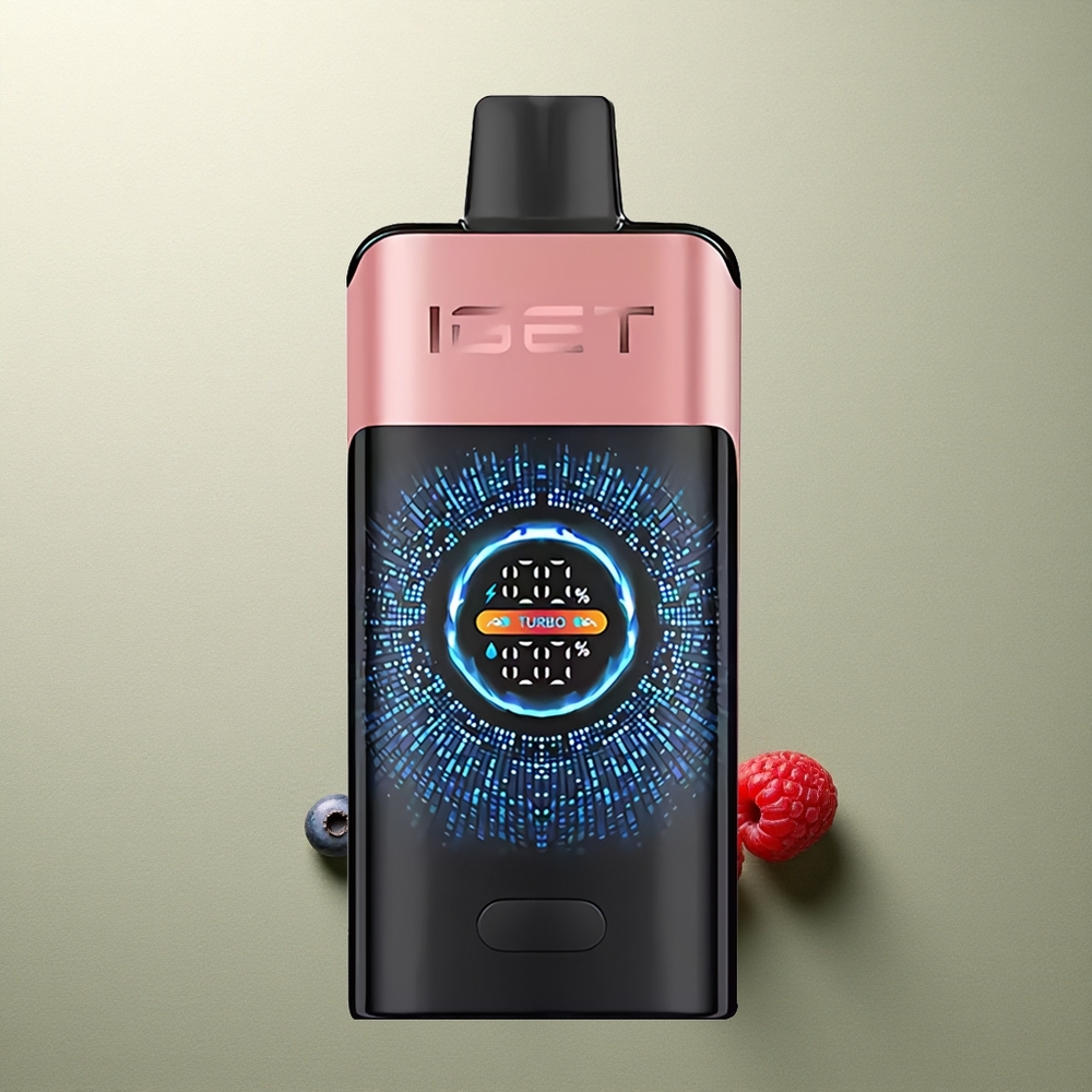 IGET ONE 12000 Puffs Arándano Frambuesa Pantalla Curva Grande 2700 mAh