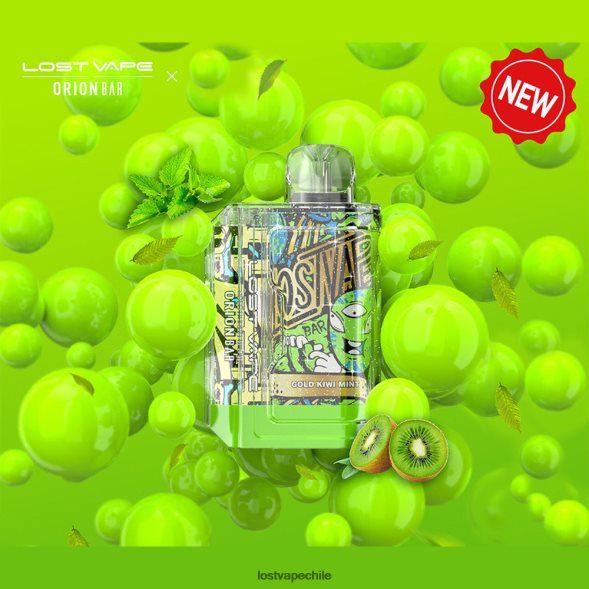 Lost Vape Orion barra desechable | 7500 bocanadas | 18ml | 50 mg menta kiwi dorada - Lost Vape flavors 6FVF89