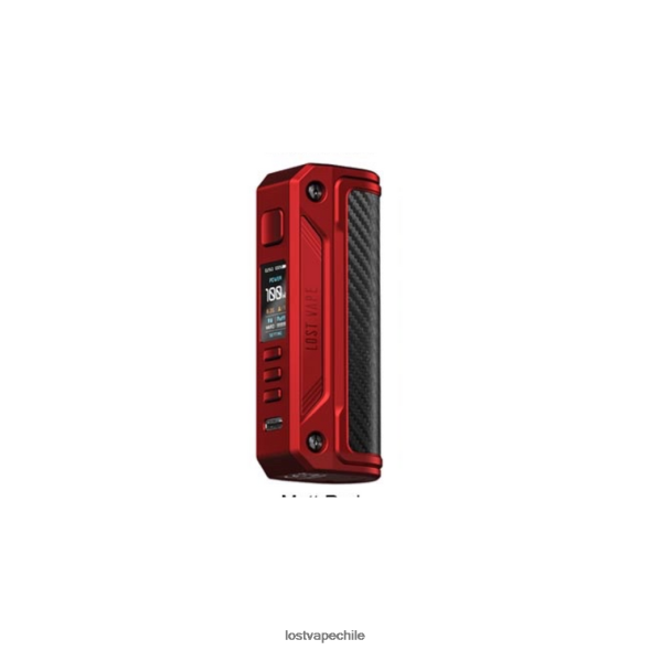 Lost Vape Thelema mod solo de 100w rojo mate/fibra de carbono - Lost Vape review Chile 6FVF253